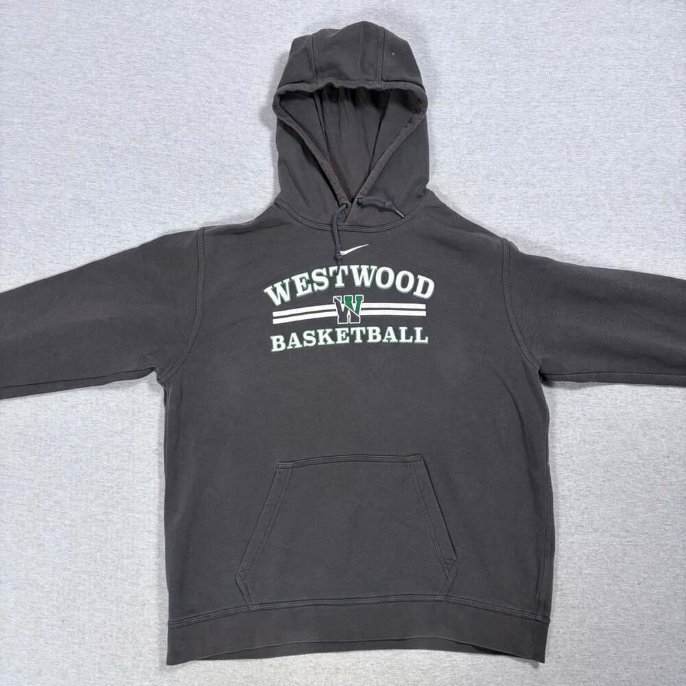 Nike Westwood Basketball Dark Gray Pullover Hoodie Sweatshirt Size L